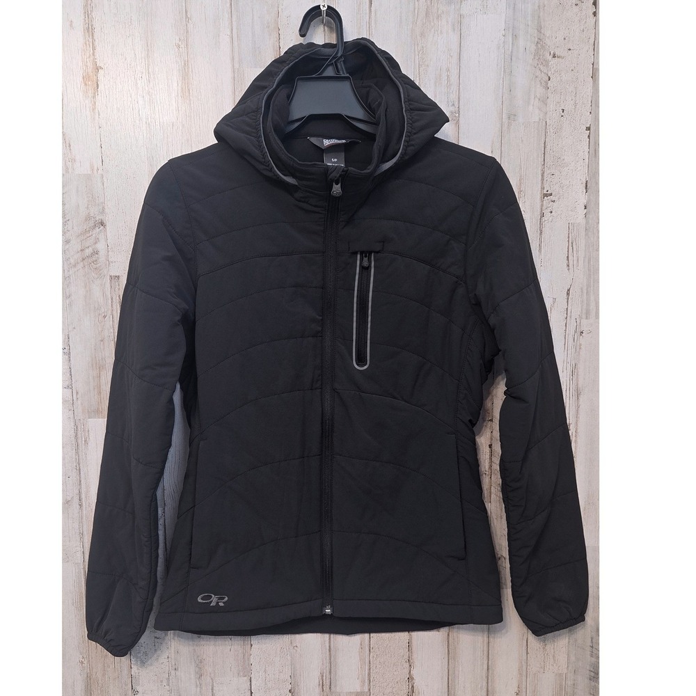 Outdoor Research women S Hooded Softshell Jacket Coat Thermo Lightly-insulated